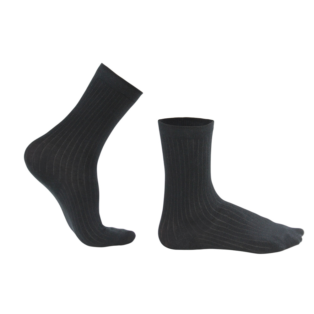 Plain Striped Socks Breathable Absorbent Cotton Combed Cotton Socks